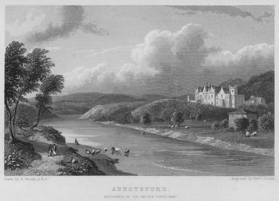 Abbotsford, Sir Walter Scotts bostad, Baronet (gravyr) av William (after) Westall