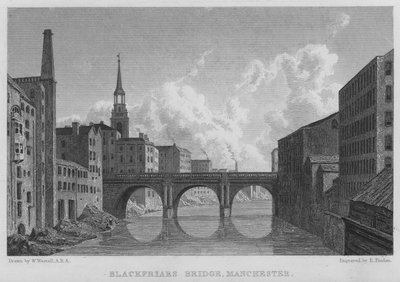 Blackfriars Bridge, Manchester (gravyr) av William (after) Westall