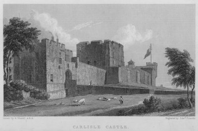 Carlisle Castle (gravyr) av William (after) Westall