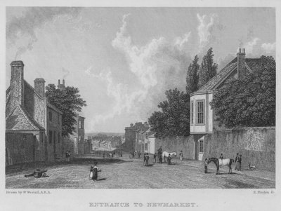 Ingång till Newmarket (gravyr) av William (after) Westall
