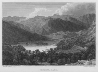 Great Rydal Lake (gravyr) av William (after) Westall