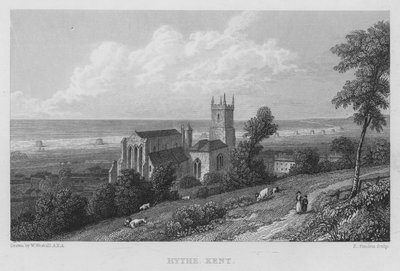 Hythe, Kent (gravyr) av William (after) Westall