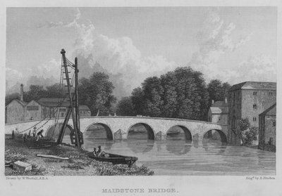 Maidstone Bridge (gravyr) av William (after) Westall