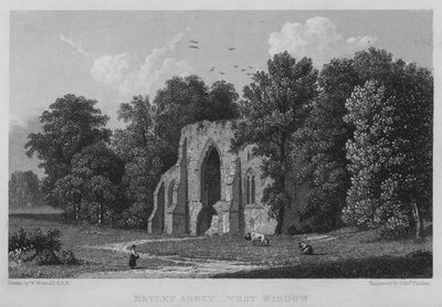 Netley Abbey, West Window (gravyr) av William (after) Westall