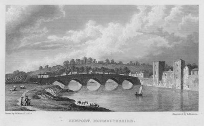 Newport, Monmouthshire (gravyr) av William (after) Westall