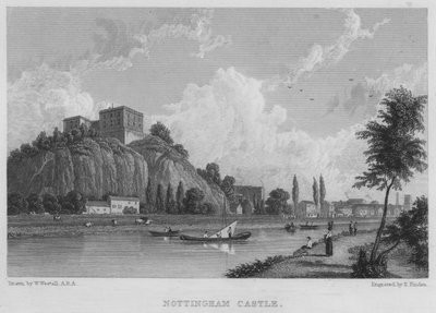 Nottingham Castle (gravyr) av William (after) Westall
