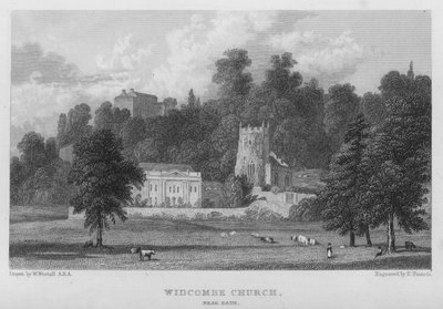 Widcombe Church, nära Bath (gravyr) av William (after) Westall