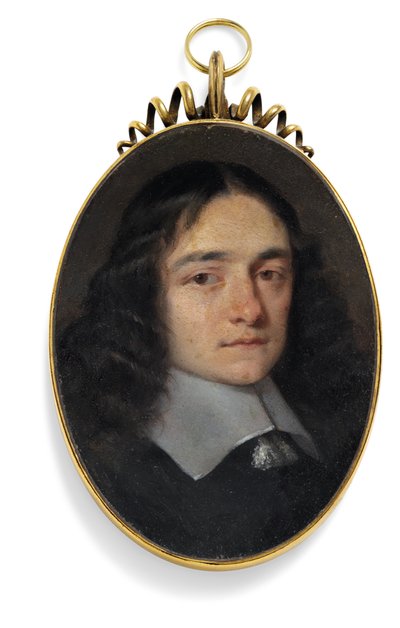 En gentleman som tidigare hette John Milton (olja på koppar) av William (circle of) Dobson