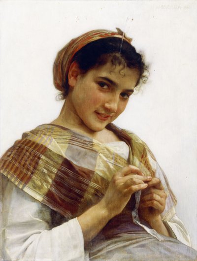 En bretonsk flicka, 1889 av William Adolphe Bouguereau