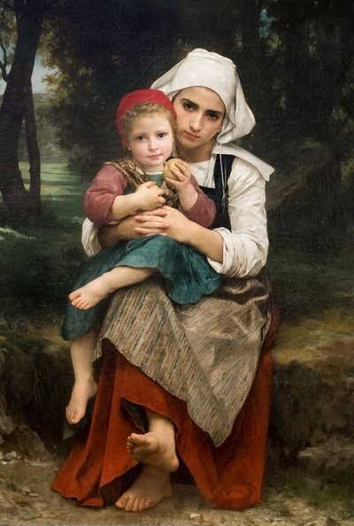 Bretonska syskonparet av William Adolphe Bouguereau