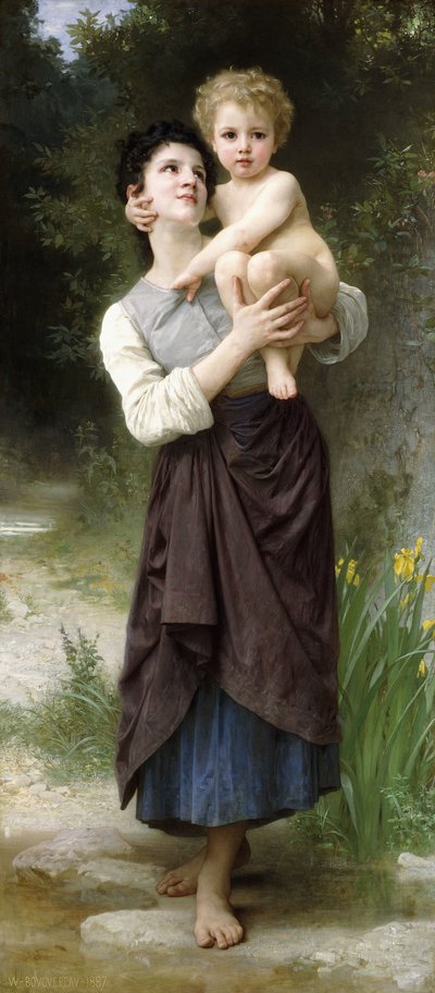 Bror och syster, 1887 av William Adolphe Bouguereau