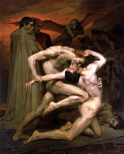 Dante och Vergilius i helvetet av William Adolphe Bouguereau