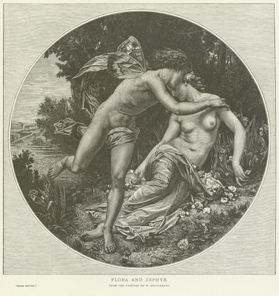 Flora och Zephyr av William Adolphe Bouguereau