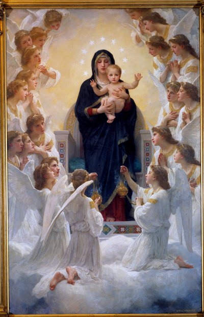 Jungfrun med änglar, av William Adolphe Bouguereau (1825-1905) 1900 av William Adolphe Bouguereau