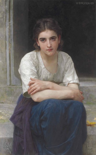 Reverie på tröskeln av William Adolphe Bouguereau