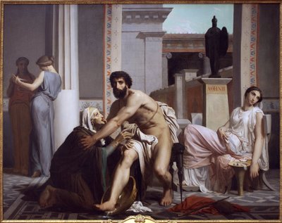 Ulysses igenkänd av sin sjuksköterska, Euryclee av William Adolphe Bouguereau