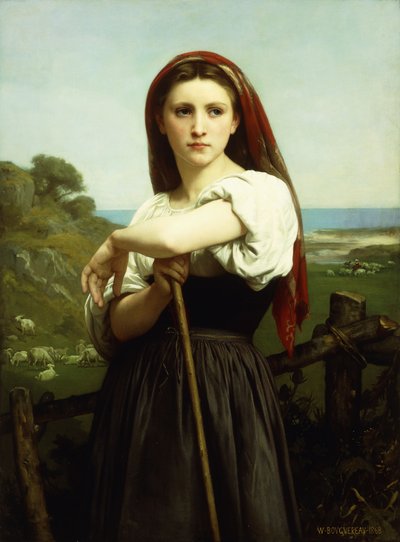 Ung herdinna; Jeune Bergere, 1868 av William Adolphe Bouguereau