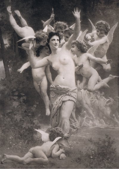 Ett bo av amoriner, från Bibbys Annual, 1916-1917 av William Adolphe after Bouguereau