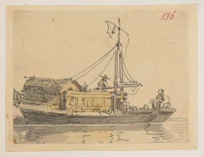 136. En skräp, från ett album med 372 teckningar av landskap, kustlinjer, kostymer och vardagsliv gjorda under Lord Macartneys ambassad till kejsaren av Kina, mellan 1792 och 1794 (penna och akvarell på papper) av William Alexander