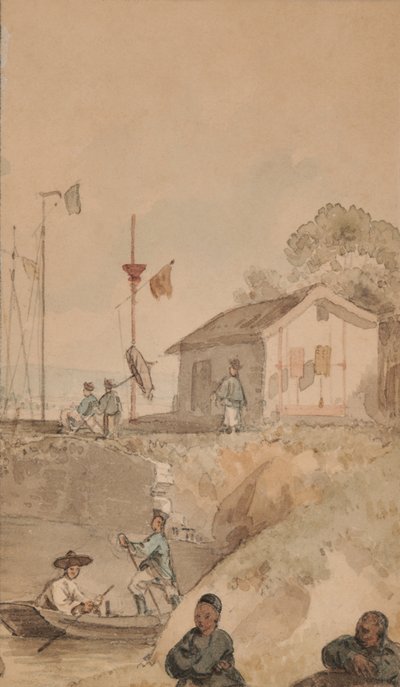 Flodbåt i Kina, november av William Alexander