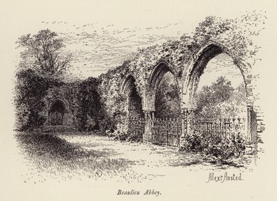 Beaulieu Abbey (gravyr) av William Alexander Ansted