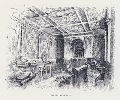 Kapellinteriör (gravyr) av William Alexander Ansted