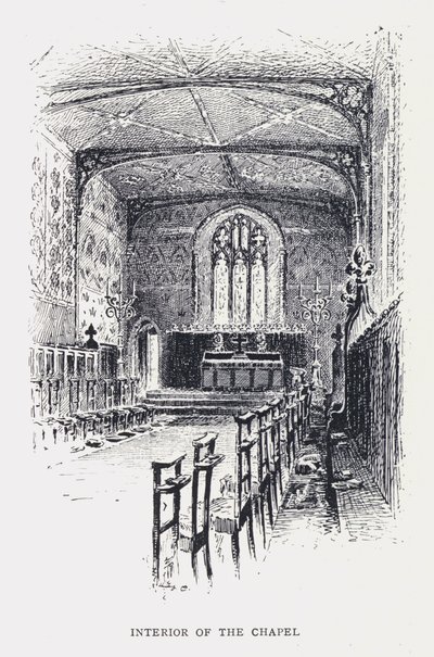 Inre av kapellet (gravyr) av William Alexander Ansted
