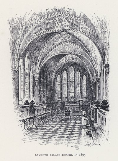 Lambeth Palace Chapel 1895 (gravyr) av William Alexander Ansted