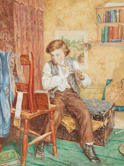 Den unge musikern (akvarell) av William B. Bunney