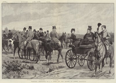 Hunting Sketches, a Meet of the Quorn i Ashby Folville av William Barnes Wollen
