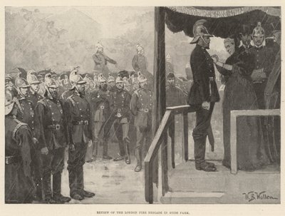 Recension av London Fire Brigade i Hyde Park av William Barnes Wollen