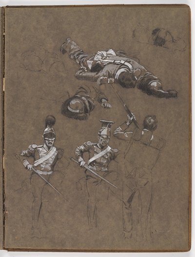 Studier för oljemålningen, ?Flaggan: Albuhera, 16 maj 1811? av William Barnes Wollen
