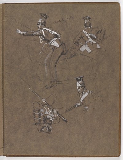 Studier för oljemålningen, ?Flaggan: Albuhera, 16 maj 1811? av William Barnes Wollen