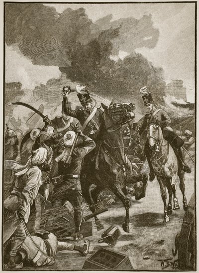 Thackwell vid Sobraon, 1846, illustration från Cassell