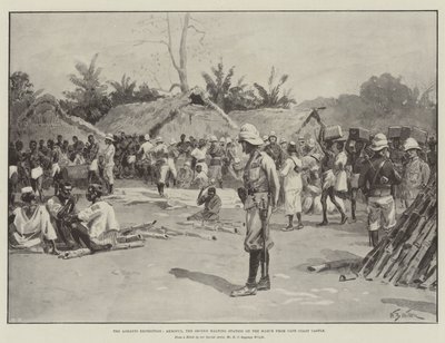 Ashanti-expeditionen, Akroful, den andra stoppstationen på mars från Cape Coast Castle av William Barnes Wollen
