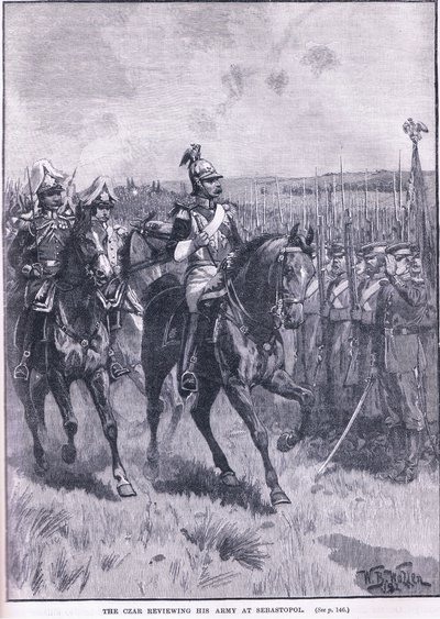 Tsaren granskar sin armé vid Sebastopol 1856 e.Kr av William Barnes Wollen