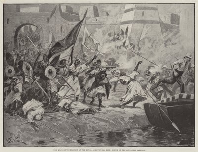 Den militära turneringen i Royal Agricultural Hall, den soudanesiska garnisonens sorti av William Barnes Wollen