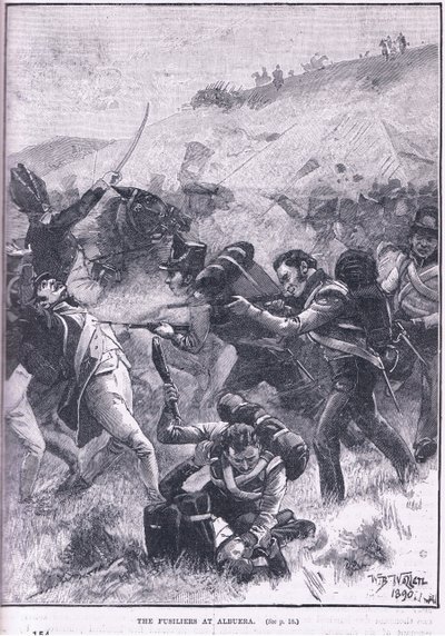 Fusiliers vid Albuera av William Barnes Wollen