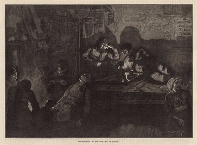 Opiumrökning i East End of London (gravyr) av William Bazett Murray