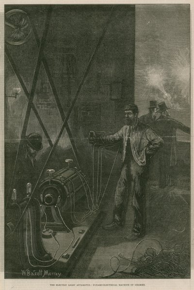 Det elektriska ljuset: dynamo-elektrisk maskin av Gramme av William Bazett Murray