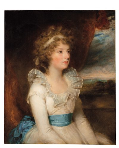 Porträtt av Elizabeth Keene (d. 1845) (olja på duk) av William Beechey