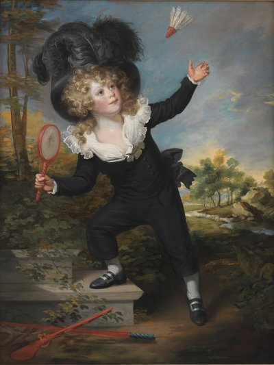 Porträtt av Kennett Dixon som spelar fjäderboll av William Beechey