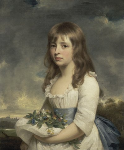 Porträtt av en flicka, ca 1790 (olja på duk) av William Beechey