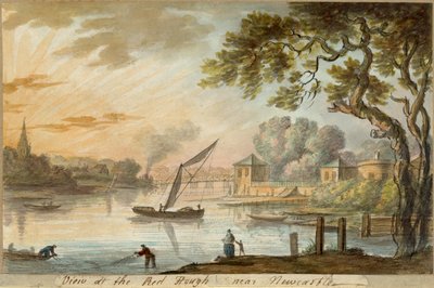 Utsikt över Red Heugh nära Newcastle (penna och akvarell på papper) av William Beilby