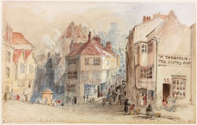 Ingången till Black Gate, Newcastle (kroppsfärg) av William Bell Scott