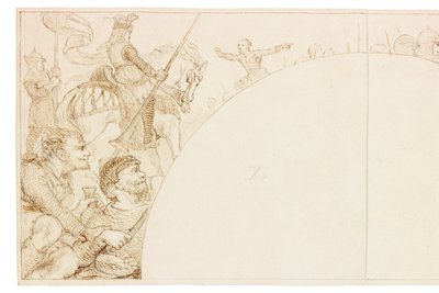 Skiss för väggmålning i Wallington Hall (kroppsfärg) av William Bell Scott
