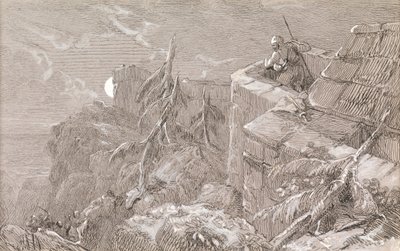 Storming the Castle (penna och bläck med kroppsfärg) av William Bell Scott