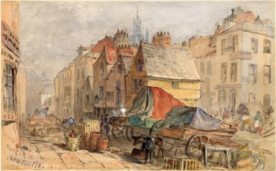 The Bigg Market, Newcastle upon Tyne (kroppsfärg på papper) av William Bell Scott