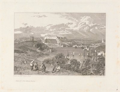 Plymouth, från Mount Batten av William Bernard Cooke
