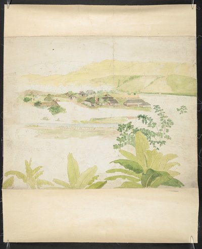 Akvarellteckning av Lucky Valley Estate, Clarendon, Jamaica av William Berryman